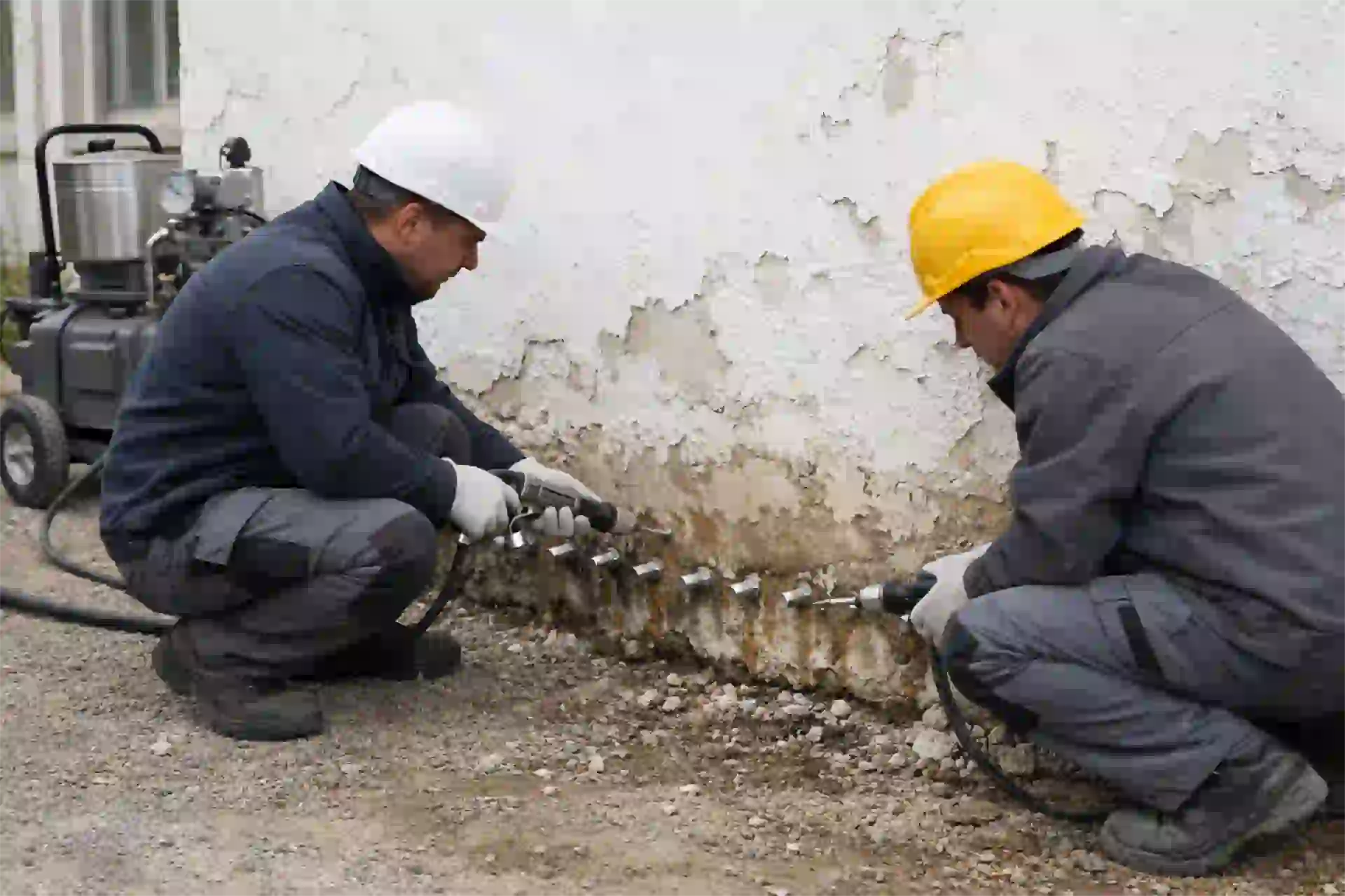 Travaux contre l'humidité à Nantillé